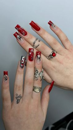 Hippie Nails, Punk Nails, Vintage Nails, Spring Nail Designs, Goth Nails, Glamour Nails, Nails Now, Brighter Days, Her Nails