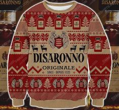 [Special Edition] Disaronno Originale Since 1525 Ugly Christmas Sweater – Maria available in T-shirt, hoodie, tank top, longsleeve, multi color and size S M L XL XXL 3XL 4XL 5XL. Shipping from the US. Easy 30 day return policy - Shop now! 6.1-ounce, 100% cotton .Double-needle neck, sleeves and hem; Roomy Unisex Fit. Ash is 99% cotton, 1% poly; Sport Grey is 90% cotton, 10% poly; Dark Heather is 50% cotton, 50% polyester .Decoration type: Digital Print. Made by Gildan Timeless Christmas, Sweater Designs, Christmas Motifs, Holiday Sweaters, Unique Sweaters, Christmas Sweater Men, Christmas Style, 3d Christmas, Sweater Collection