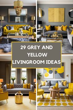 grey and yellow living room ideas