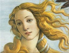 a painting of a woman with long blonde hair