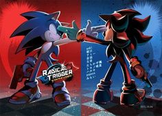 Sonic & Shadow Shadow Sonic, Sonic Mania, Sonic Heroes, Sonic Funny, Sonic Fan Characters, Sonic Franchise, Blue Hedgehog, Hedgehog Art, Shadow Art