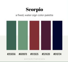 the color scheme for scorpio