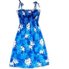 poipu blue hawaiian moonkiss short dress  #summerdress #sundress #alohadress #hawaiiandress #tropicaldress #madeinhawaii #floraldress Blue Beachwear Dress With Adjustable Straps, Blue Summer Sundress With Tie Straps, Blue Sundress With Tie Straps For The Beach, Strapless Tie Back Sundress For Beach, Strapless Tie-back Sundress For Beach, Tropical Sleeveless Hibiscus Print Sundress, Tropical Sleeveless Sundress With Hibiscus Print, Blue Hibiscus Print Summer Dress, Sleeveless Hibiscus Print Sundress For Beach