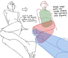 the drawing shows how to draw a woman's legs