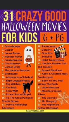 the 31 crazy good halloween movies for kids to play with and learn how to use them