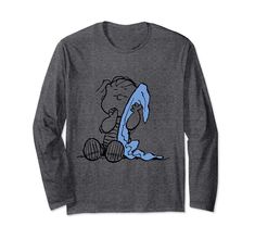 PRICES MAY VARY. Officially Licensed by Peanuts Graphic Artwork: H03544 Lightweight, Classic fit, Double-needle sleeve and bottom hem Linus Blanket, Star Images, Graphic Artwork, Branded T Shirts, Long Sleeve T Shirt, Heather Grey, Peanut, Top Styles, Long Sleeve Tshirt