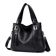 Top Handal Women Shoulder Bag Daily Use Satchel Shoulder Bag With Card Slots, Daily Use Shoulder Bag With Card Slots, Trendy Shopping Bag With Card Slots, Modern Bags With Card Slots For Daily Use, Modern Bags With Card Slots, Trendy Leather Bag With Card Slots, Black Leather Bags With Card Slots, Daily Use Black Shoulder Bag With Card Slots, Black Bags With Card Slots For Everyday Use