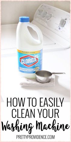 how to easily clean your washing machine with baking spoons and detergent on the counter