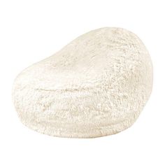 a white bean bag chair on a white background