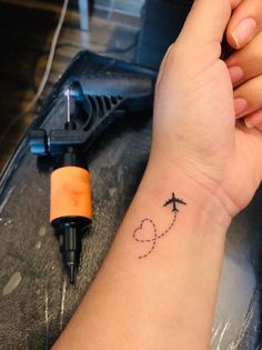 Airplane Tattoo, Cute Simple Tattoos, Basic Tattoos, Small Pretty Tattoos, Petite Tattoos, Cute Small Tattoos, Small Hand Tattoos, Cute Tattoos For Women, Classy Tattoos