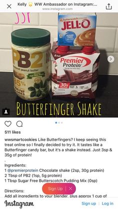 two jars of peanut butter and one jar of jelly are on the counter with an instagram