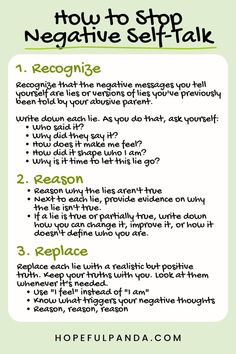 Stop Negative Self Talk, Be Kinder To Yourself, Mental Health Facts, Inner Critic, Mental Health Resources, Positive Self Talk, Bad Habit, Emotional Regulation