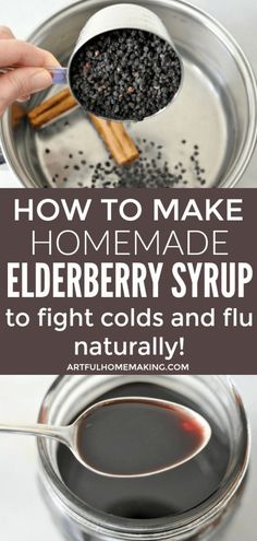 How to make elderberry syrup on the stove top for natural immune support during cold and flu season. An easy tutorial for making homemade elderberry syrup! Natural Immune Support, Cold Remedies, Syrup Recipe