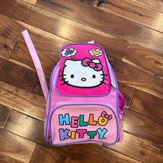 Very Lightly Used. Bag Vinyl Is Cracked On The Front. Sleeping Bag Was Never Used. Hello Kitty Toys, Sleeping Bag, Bag Set, Kids Toys, Sleep, Kids Shop, Hello Kitty, Backpacks, Kitty