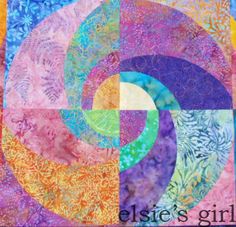 a colorful quilt with the words elsie's girl on it