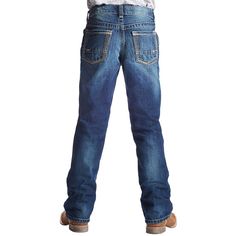 Boy's Ariat B5 Boundary Med Wash Jeans Slim Denim, Adjustable Waistband, Washed Jeans, Wash Jeans, Low Rise, Levi Jeans, Heavy Duty, Straight Leg, Pants