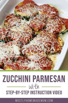 zucchini parmesan with step - by - step instruction video