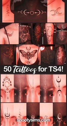 sims 4 tattoos 50 Tattoo, Sims 4 Tattoos, Sims 4 Piercings, Sims 4 Cheats, Die Sims 4