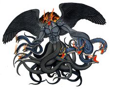 an image of a demon with wings and tentacles