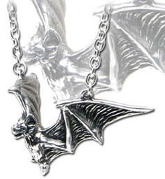 Om Strygia Necklace - Gothic necklaces and jewelry Alchemy Gothic Jewelry, Gothic Necklaces, Bat Jewelry, Bat Necklace, Alchemy Gothic, Gothic Pendant, Goddess Jewelry, Alternative Jewelry, Vampire Bat