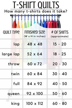 t - shirt measurements chart for men and women in different colors, sizes and styles