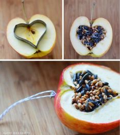 apples with seeds in the shape of hearts