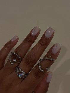 Natural Nails Manicure, Milky Nails, Work Nails, Classy Acrylic Nails, Short Acrylic Nails Designs, Pretty Hands