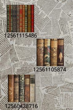 an image of books with numbers on them