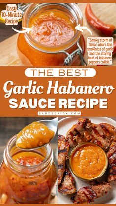 GARLIC HABANERO SAUCE RECIPE Habanero Sauce Recipe, Habanero Sauce, Meatless Main Dishes, Habanero Peppers