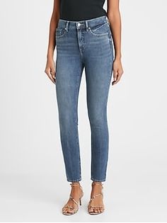 Women's Jeans & Denim | Banana Republic Everyday Cropped Tapered Jeans, Fitted Cropped Tapered Leg Jeans, Fitted Cropped Tapered Leg Jeans For Everyday, Fitted Tapered Leg Cropped Jeans, Fitted Cropped Jeans With Tapered Leg In Medium Wash, Mid-rise Fitted Cropped Jeans, Mid-rise Fitted Cropped Jeans For Everyday, Fitted Denim Cropped Jeans For Work, Fitted Cropped Denim Jeans For Work