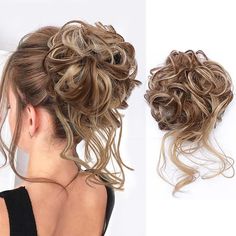 Bun Hair Piece Tousled Updo Hair Extensions With Elastic Hair Bands curly Hair Bun Scrunchle for Women 2023 - US $12.99 Updo Hair Extensions, Curly Hair Bun, Updo Chignon, Messy Chignon, Donut Hair, Hair Color Images, Curly Bun Hairstyles, Bun Hair Piece, Monofilament Wigs