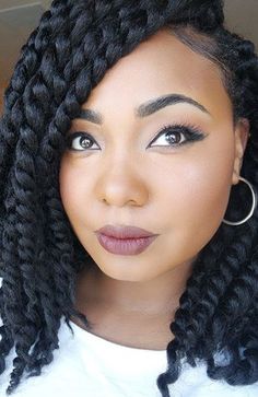 27 Chic Senegalese Twist Hairstyles for 2021 - The Trend Spotter Short Crochet Braid Styles, Crochet Twist Hairstyles, Havanna Twist, Havana Twist Hairstyles, Short Crochet Braids