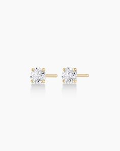 Diamond Solitaire Studs Earrings Stacking, Studs Diamond, Solitaire Studs, Luxury Diamonds, 14k Gold Necklace, Mix Style, Studs Earrings, Gold Necklaces, Diamond Stud