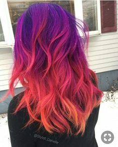 Sunset Snow, Amazing Hairstyles, Colourful Hair, Cute Hair Colors, Hair Color Crazy, Snow Angel, Dye Ideas