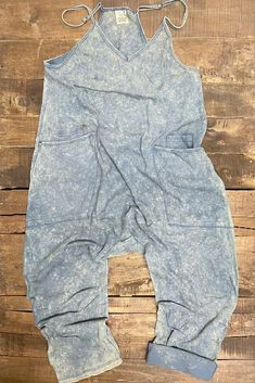 Can't Miss This Mineral Washed Jumpsuit - Vintage Denim Jumpsuit Vintage, British Indian, Kimonos, Vintage Denim, Midnight Blue, Unique Style, Loose Fitting, Pie, Jumpsuit