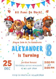 the paw patrol birthday party is here