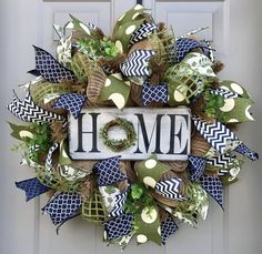 a wreath with the word home on it