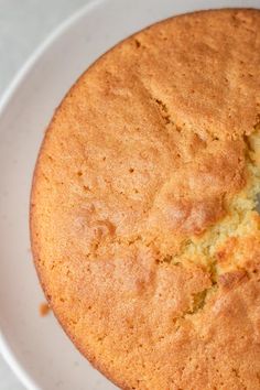 a close up of a cake on a plate