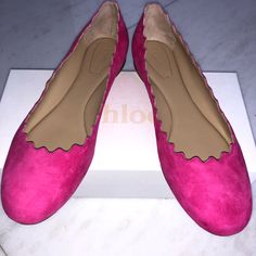 Brand New With Box, Chloe Fuchsia Ballerines , Size 39.5 Formal Pink Almond Toe Flats, Pink Almond Toe Flats For Formal Occasions, Feminine Pink Flats For Evening, Chic Pink Flats For Formal Occasions, Elegant Pink Flats With Removable Insole, Pink Feminine Flats For Formal Occasions, Feminine Pink Flats For Formal Occasions, Pink Pointed Toe Flats With Removable Insole, Pink Flats With Removable Insole And Pointed Toe