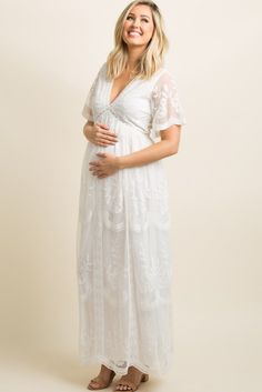 White Lace Mesh Overlay Maternity Maxi Dress Pregnancy Dresses Summer, Pregnant Women Photography, White Lace Maternity Dress, Maternity Photography Dress, Maternity Dresses Casual, Maternity Dresses Photography, Maternity Clothes Summer, Maternity Dresses Summer, Dresses For Pregnant Women