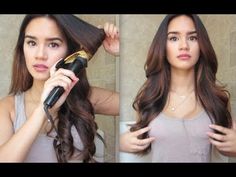 How To Curl Your Hair! - YouTube Beachy Waves Hair, Curly Prom Hair, Curly Hair Beauty, Curl Your Hair, Curly Hair Tutorial, Loose Waves Hair, Hair Curls, Hair Magazine, Medium Long Hair