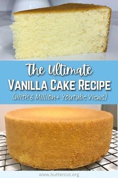 Vanilla Cake Recipe Cupcakes, Vanilla Cake Recipe For Decorating, Stackable Vanilla Cake Recipe, Vanilla Bakery Cake, Basic Cake Batter Recipe, Vanilla Cake Recipe For Stacking, Vanilla Cake Recipe No Buttermilk, Vanilla Pudding Cake Recipe Easy, Vanilla Cake With Buttermilk