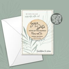 save the date card with an envelope