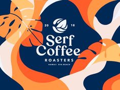 the logo for self coffee roasters, featuring an orange and white bird with its wings spread