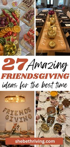 several different pictures with the words amazing friends giving ideas for the best time on them