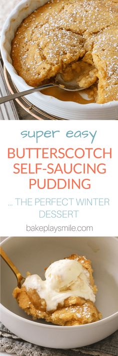 butterscotch self - saucing pudding is the perfect winter dessert