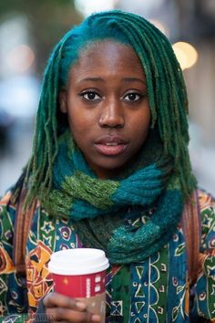 Green Dreadlocks, Green Dreads, Colored Dreads, Undercut Haircut, Bold Hair Color, Bright Hair Colors, Afro Textured Hair