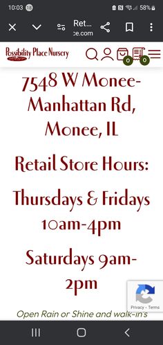 an advertisement for the real store hours and hours in red on a black background with white text