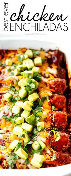 a casserole dish with meat, cheese and vegetables in it on a white plate