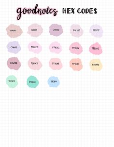 the color chart for goodnots hex code